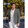 image:imageCOOFANDY Mens Casual Sport Coat Blazer Two Buttons Knit Lightweight Suit JacketsDark Grey