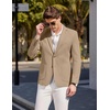 image:imageCOOFANDY Mens Casual Sport Coat Blazer Two Buttons Knit Lightweight Suit JacketsKhaki