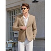 image:imageCOOFANDY Mens Casual Sport Coat Blazer Two Buttons Knit Lightweight Suit JacketsKhaki