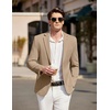 image:imageCOOFANDY Mens Casual Sport Coat Blazer Two Buttons Knit Lightweight Suit JacketsKhaki