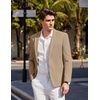 image:imageCOOFANDY Mens Casual Sport Coat Blazer Two Buttons Knit Lightweight Suit JacketsKhaki