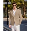 image:imageCOOFANDY Mens Casual Sport Coat Blazer Two Buttons Knit Lightweight Suit JacketsKhaki