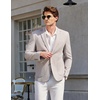 image:imageCOOFANDY Mens Casual Sport Coat Blazer Two Buttons Knit Lightweight Suit JacketsLight Grey