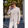 image:imageCOOFANDY Mens Casual Sport Coat Blazer Two Buttons Knit Lightweight Suit JacketsLight Grey
