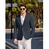 image:imageCOOFANDY Mens Casual Sport Coat Blazer Two Buttons Knit Lightweight Suit JacketsNavy