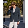 image:imageCOOFANDY Mens Casual Sport Coat Blazer Two Buttons Knit Lightweight Suit JacketsNavy