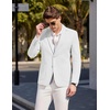 image:imageCOOFANDY Mens Casual Sport Coat Blazer Two Buttons Knit Lightweight Suit JacketsWhite
