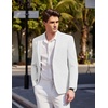 image:imageCOOFANDY Mens Casual Sport Coat Blazer Two Buttons Knit Lightweight Suit JacketsWhite