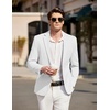 image:imageCOOFANDY Mens Casual Sport Coat Blazer Two Buttons Knit Lightweight Suit JacketsWhite