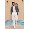 image:imageCOOFANDY Mens Casual Sport Coat Lightweight Two Button Blazer Slim Fit Business JacketsDark Grey