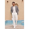 image:imageCOOFANDY Mens Casual Sport Coat Lightweight Two Button Blazer Slim Fit Business JacketsGrey