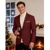 image:imageCOOFANDY Mens Causal Blazer Two Button Suit Jackets Lightweight Slim Fit Sports CoatsWine Red