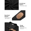 image:imageCOOFANDY Mens Corduroy Sweatshirt Long Sleeve Pullover Quarter Button Fall Sweat ShirtsBlack