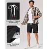image:imageCOOFANDY Mens Cotton Chino Shorts 9 Inch Casual Shorts Elastic Waist Drawstring Summer Beach Shorts with PocketsBlack