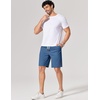 image:imageCOOFANDY Mens Cotton Chino Shorts 9 Inch Casual Shorts Elastic Waist Drawstring Summer Beach Shorts with PocketsBlue