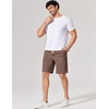 image:imageCOOFANDY Mens Cotton Chino Shorts 9 Inch Casual Shorts Elastic Waist Drawstring Summer Beach Shorts with PocketsBrown