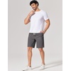 image:imageCOOFANDY Mens Cotton Chino Shorts 9 Inch Casual Shorts Elastic Waist Drawstring Summer Beach Shorts with PocketsDark Gray
