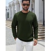 image:imageCOOFANDY Mens Crewneck Sweatshirt Geometric Texture Casual Long Sleeve Sweatshirts Fashion Pullover ShirtsArmy Green