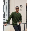 image:imageCOOFANDY Mens Crewneck Sweatshirt Geometric Texture Casual Long Sleeve Sweatshirts Fashion Pullover ShirtsArmy Green