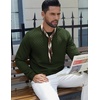 image:imageCOOFANDY Mens Crewneck Sweatshirt Geometric Texture Casual Long Sleeve Sweatshirts Fashion Pullover ShirtsArmy Green