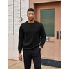 image:imageCOOFANDY Mens Crewneck Sweatshirt Geometric Texture Casual Long Sleeve Sweatshirts Fashion Pullover ShirtsBlack