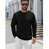 image:imageCOOFANDY Mens Crewneck Sweatshirt Geometric Texture Casual Long Sleeve Sweatshirts Fashion Pullover ShirtsBlack