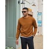 image:imageCOOFANDY Mens Crewneck Sweatshirt Geometric Texture Casual Long Sleeve Sweatshirts Fashion Pullover ShirtsBrown