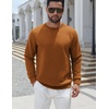 image:imageCOOFANDY Mens Crewneck Sweatshirt Geometric Texture Casual Long Sleeve Sweatshirts Fashion Pullover ShirtsBrown