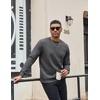 image:imageCOOFANDY Mens Crewneck Sweatshirt Geometric Texture Casual Long Sleeve Sweatshirts Fashion Pullover ShirtsDark Grey