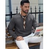image:imageCOOFANDY Mens Crewneck Sweatshirt Geometric Texture Casual Long Sleeve Sweatshirts Fashion Pullover ShirtsDark Grey