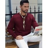 image:imageCOOFANDY Mens Crewneck Sweatshirt Geometric Texture Casual Long Sleeve Sweatshirts Fashion Pullover ShirtsDark Red