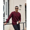 image:imageCOOFANDY Mens Crewneck Sweatshirt Geometric Texture Casual Long Sleeve Sweatshirts Fashion Pullover ShirtsDark Red