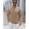image:imageCOOFANDY Mens Crewneck Sweatshirt Geometric Texture Casual Long Sleeve Sweatshirts Fashion Pullover ShirtsKhaki