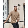 image:imageCOOFANDY Mens Crewneck Sweatshirt Geometric Texture Casual Long Sleeve Sweatshirts Fashion Pullover ShirtsKhaki