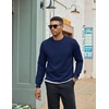 image:imageCOOFANDY Mens Crewneck Sweatshirt Geometric Texture Casual Long Sleeve Sweatshirts Fashion Pullover ShirtsNavy Blue