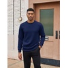 image:imageCOOFANDY Mens Crewneck Sweatshirt Geometric Texture Casual Long Sleeve Sweatshirts Fashion Pullover ShirtsNavy Blue