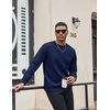 image:imageCOOFANDY Mens Crewneck Sweatshirt Geometric Texture Casual Long Sleeve Sweatshirts Fashion Pullover ShirtsNavy Blue