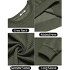 image:imageCOOFANDY Mens Crewneck Sweatshirts Geometric Texture Casual Long Sleeve Pullovers Solid Color Lightweight Pullover TopsArmy Green