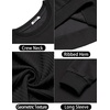 image:imageCOOFANDY Mens Crewneck Sweatshirts Geometric Texture Casual Long Sleeve Pullovers Solid Color Lightweight Pullover TopsBlack