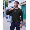 image:imageCOOFANDY Mens Crewneck Sweatshirts Geometric Texture Casual Long Sleeve Pullovers Solid Color Lightweight Pullover TopsBlack