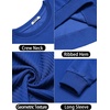 image:imageCOOFANDY Mens Crewneck Sweatshirts Geometric Texture Casual Long Sleeve Pullovers Solid Color Lightweight Pullover TopsBlue