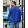 image:imageCOOFANDY Mens Crewneck Sweatshirts Geometric Texture Casual Long Sleeve Pullovers Solid Color Lightweight Pullover TopsBlue
