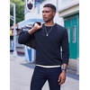 image:imageCOOFANDY Mens Crewneck Sweatshirts Geometric Texture Casual Long Sleeve Pullovers Solid Color Lightweight Pullover TopsBluish Purple