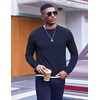 image:imageCOOFANDY Mens Crewneck Sweatshirts Geometric Texture Casual Long Sleeve Pullovers Solid Color Lightweight Pullover TopsBluish Purple