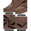image:imageCOOFANDY Mens Crewneck Sweatshirts Geometric Texture Casual Long Sleeve Pullovers Solid Color Lightweight Pullover TopsBrown
