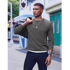 image:imageCOOFANDY Mens Crewneck Sweatshirts Geometric Texture Casual Long Sleeve Pullovers Solid Color Lightweight Pullover TopsDark Gray