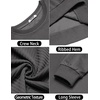 image:imageCOOFANDY Mens Crewneck Sweatshirts Geometric Texture Casual Long Sleeve Pullovers Solid Color Lightweight Pullover TopsDark Gray