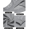 image:imageCOOFANDY Mens Crewneck Sweatshirts Geometric Texture Casual Long Sleeve Pullovers Solid Color Lightweight Pullover TopsLight Gray