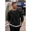 image:imageCOOFANDY Mens Crewneck Sweatshirts Long Sleeves Fleece Sweatshirts Thermal Casual Pullover ShirtBlack