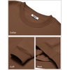 image:imageCOOFANDY Mens Crewneck Sweatshirts Long Sleeves Fleece Sweatshirts Thermal Casual Pullover ShirtBrown